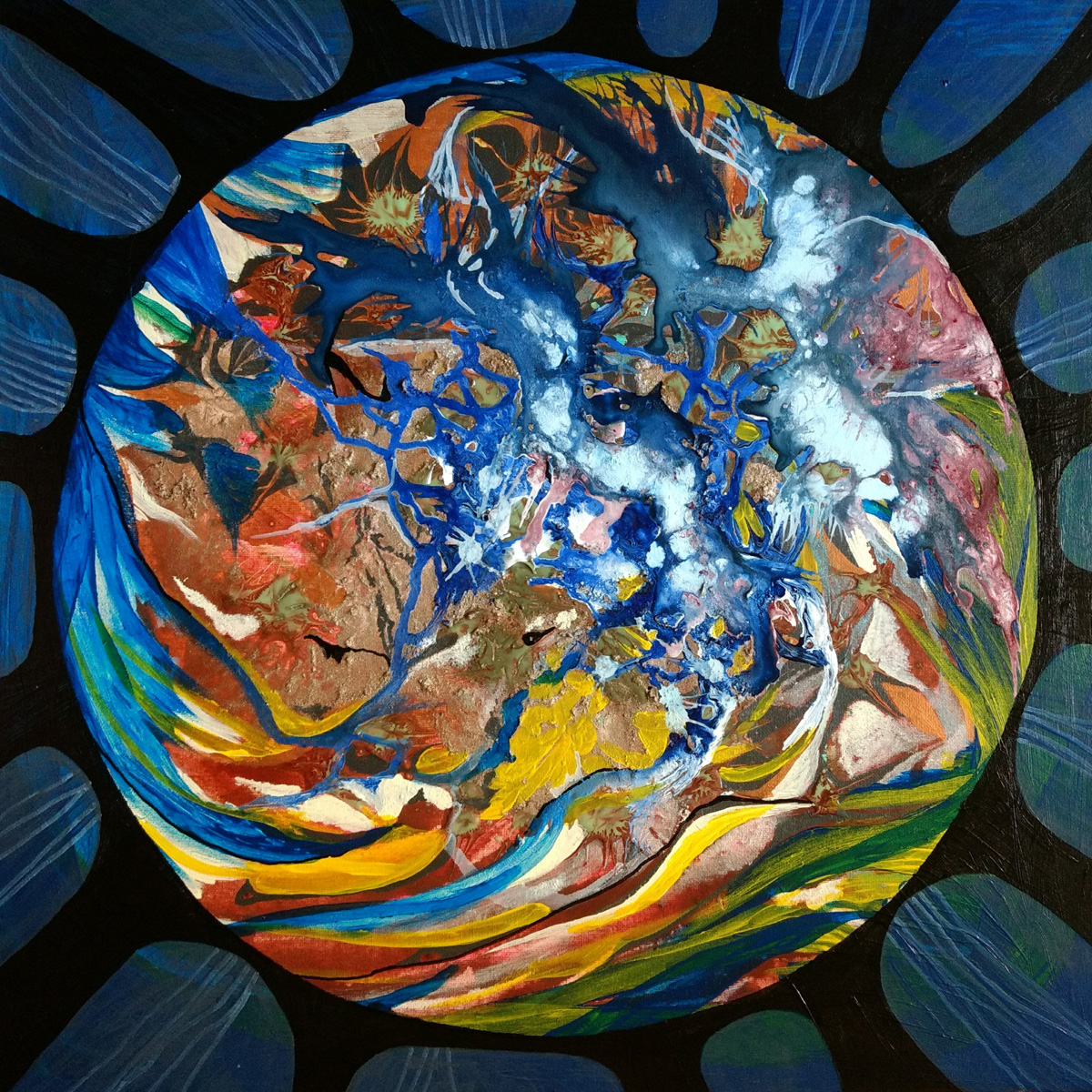 die Farben der Welt, Acryl, 60x60 cm