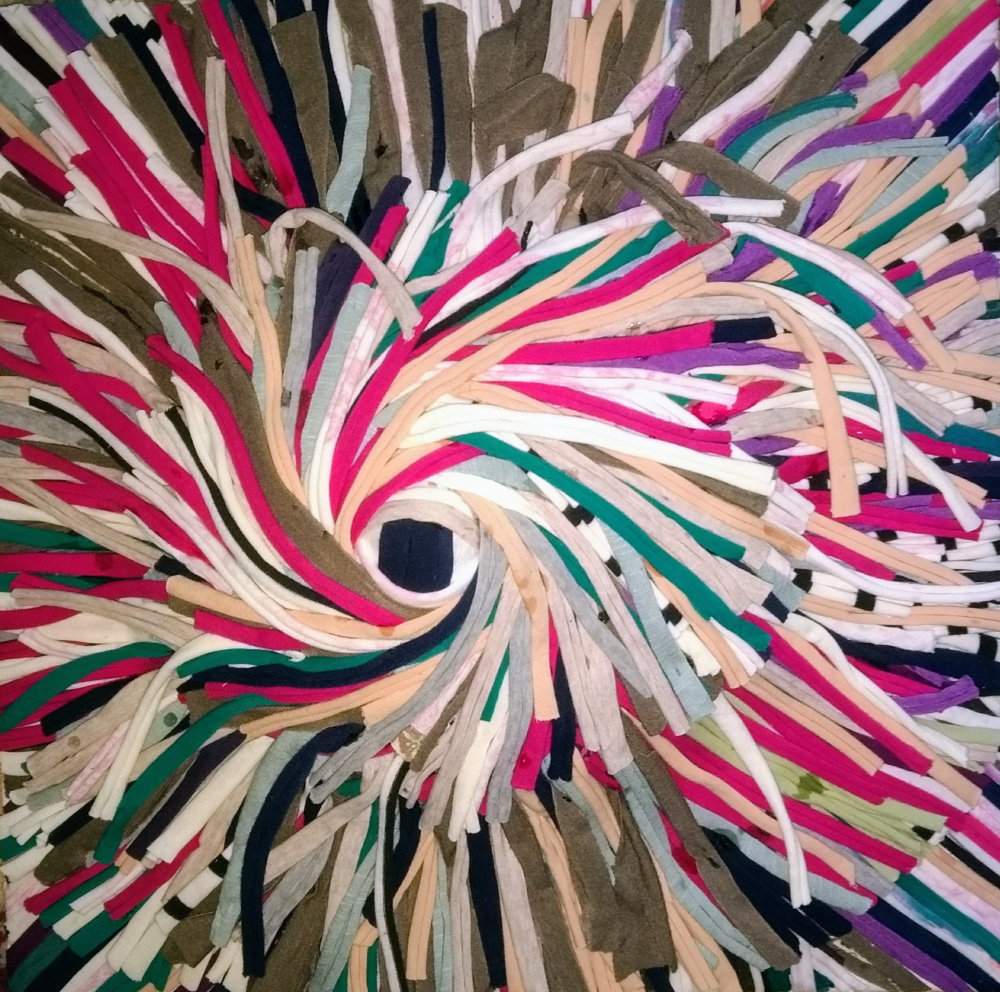 die Flucht der Farben, Collage, 40x40 cm, 2023