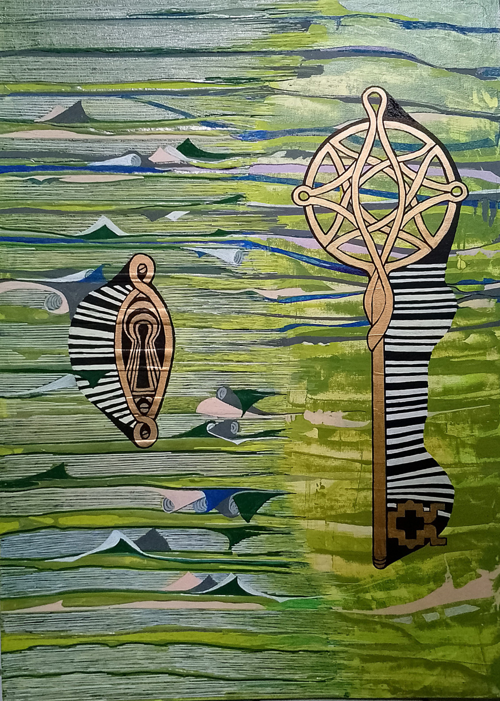 Der Schlüssel, zur Wahrheit-Ehrlichkeit, 06.2025, 50x70cm