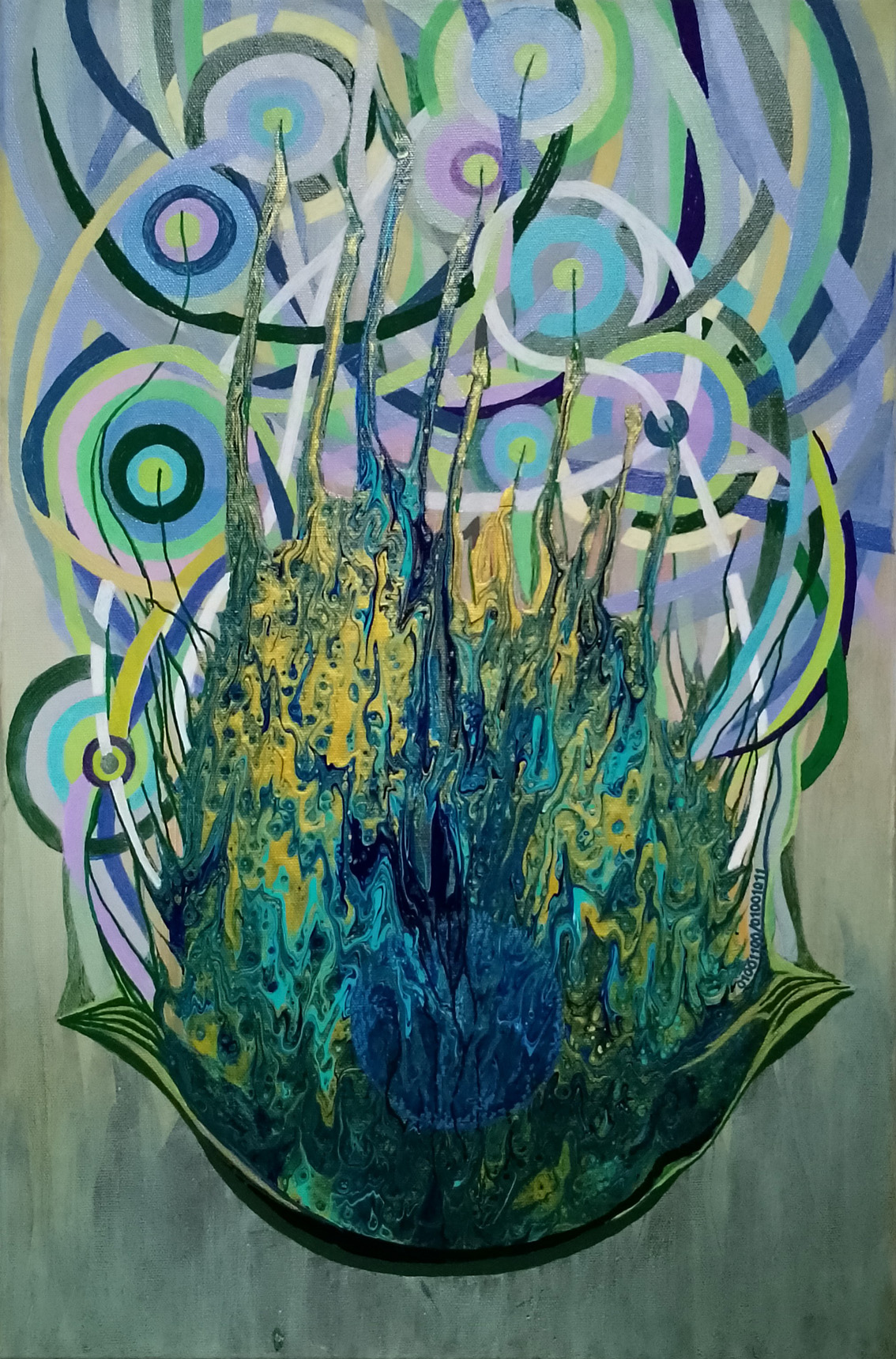neue Nachrichten, 40x60 cm, Acryl, Mixmedia