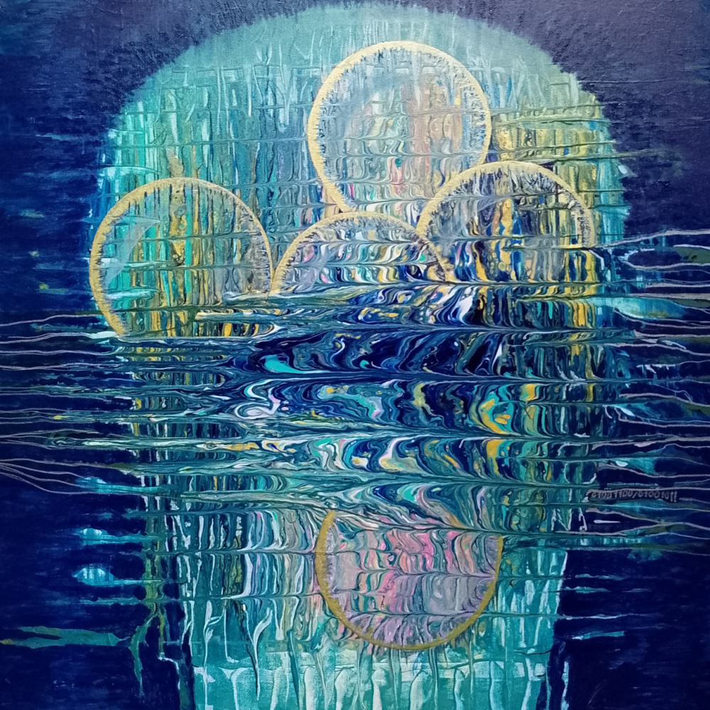 Hoffnungen, 11.2025, acryl, 60x60cm