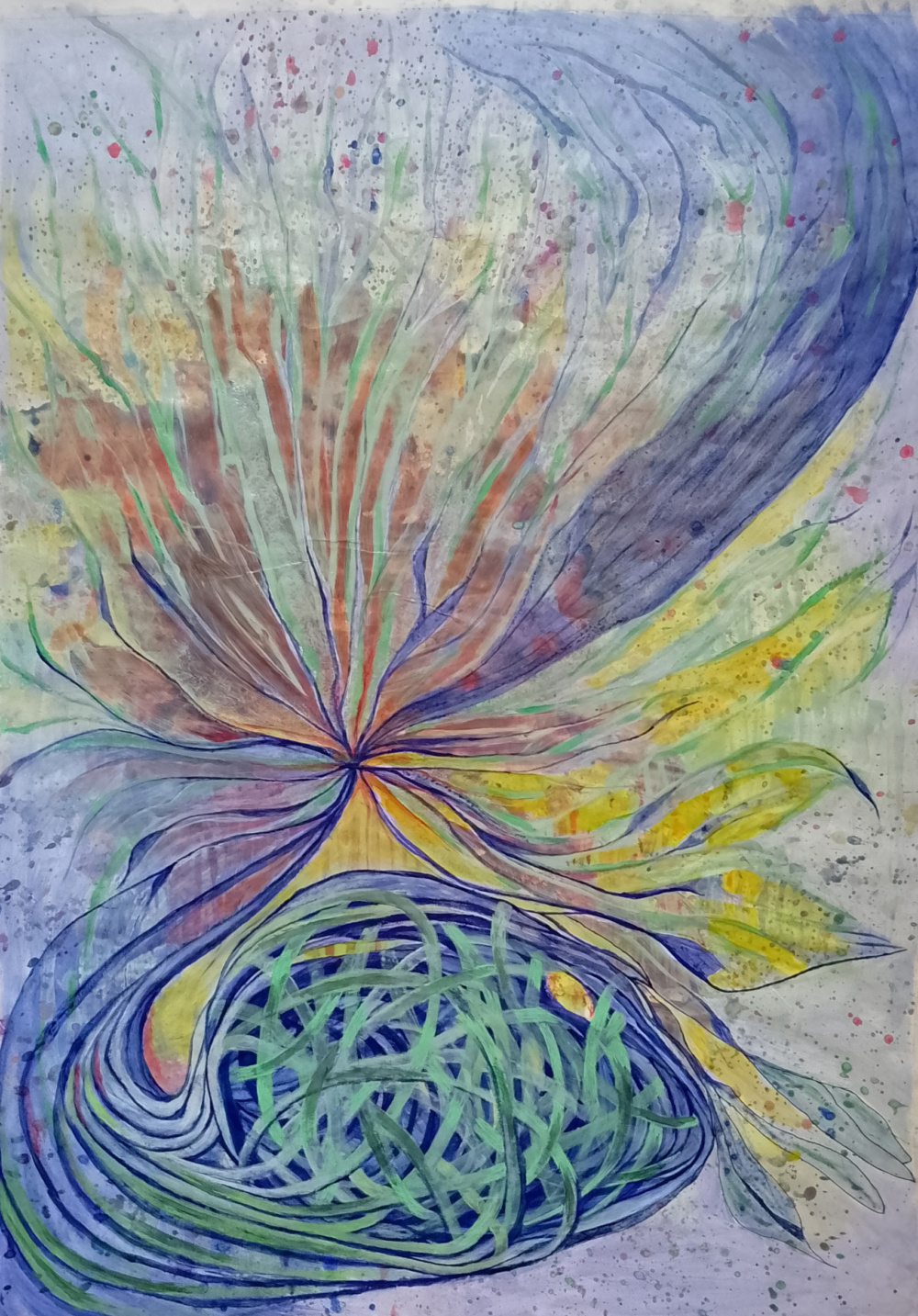 alles in Aktion_60x80_Acryl auf Papier